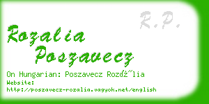 rozalia poszavecz business card